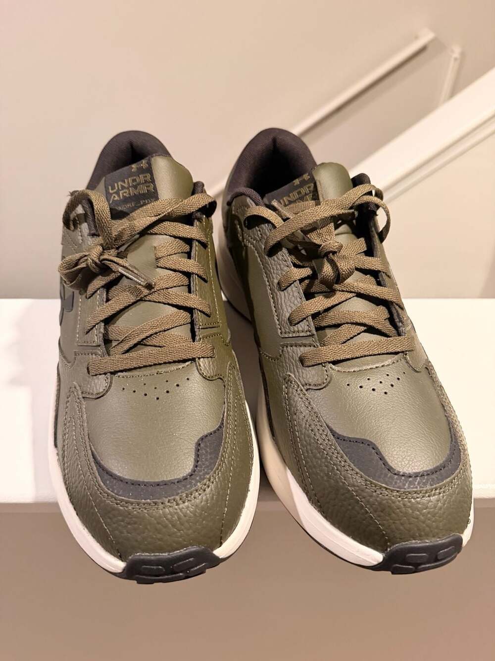 Under Armour Edge Leather Olive Green Sneakers